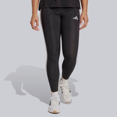 Calça Legging Adidas 3 Stripes Feminina - Preto