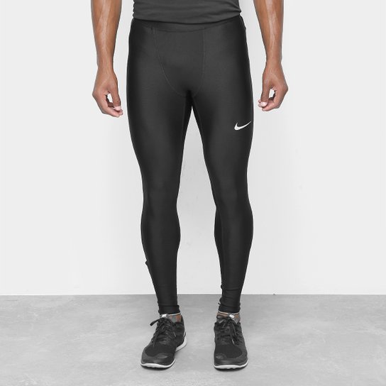 Calça Nike Run Mobility Tight Masculina - Preto+Prata