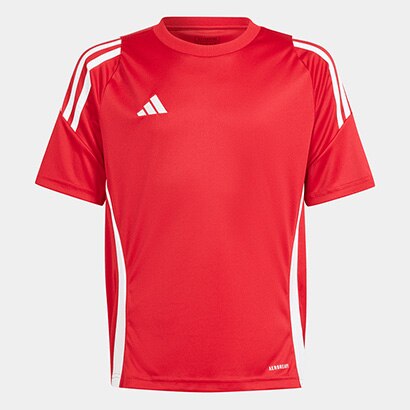 Camisa Infantil Adidas Tiro 24 Masculina - Vermelho+Branco