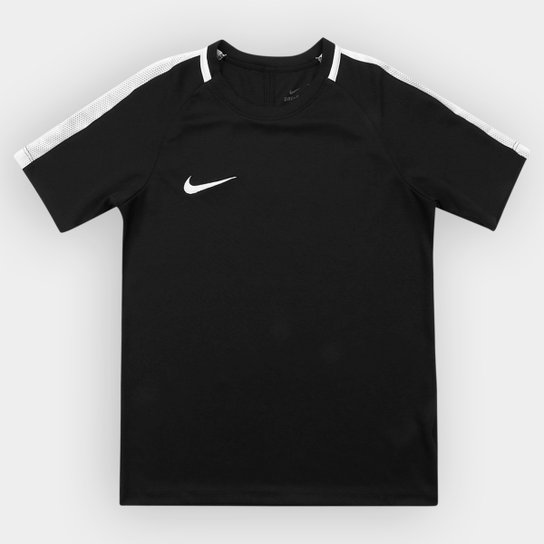 Camisa Infantil Nike Dry Academy SS - Preto+Branco