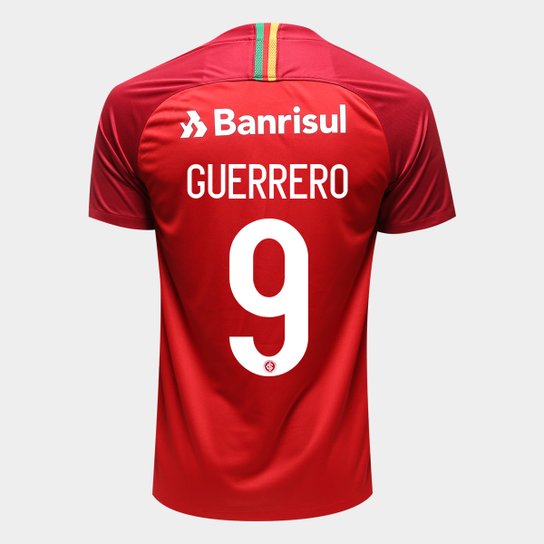 Camisa Internacional I 18/19 N° 79 Guerrero - Torcedor Nike Masculina - Vermelho+Branco