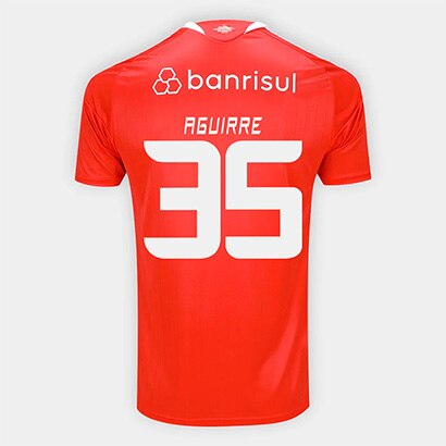 Camisa Internacional I 26/27 - Aguirre Nº 35 Torcedor Adidas Masculina - Vermelho