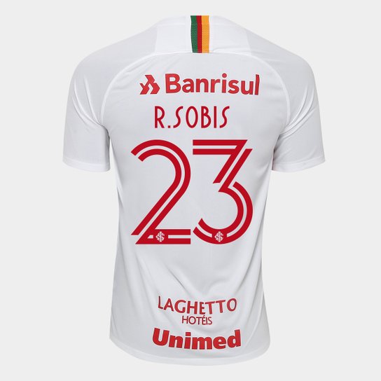 Camisa Internacional II 19/20 - R. Sobis Nº 23 - Torcedor Nike Masculina - Branco+Vermelho