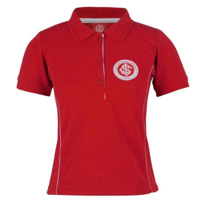 Camisa Polo Internacional Feminina Futebol Time Conforto - Vermelho