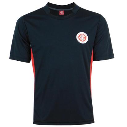 Camiseta Futebol Internacional Masculina Torcedor Dry - Preto+Vermelho