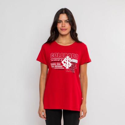 Camiseta Internacional Oficial Colorado Feminina - Vermelho