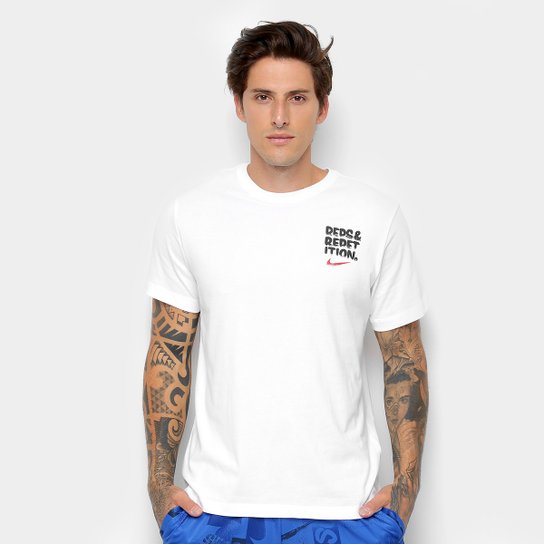 Camiseta Nike Dry Reps Masculina - Branco+Preto