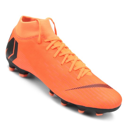 Chuteira Campo Nike Mercurial Superfly 6 Academy Masculina - Laranja+Preto