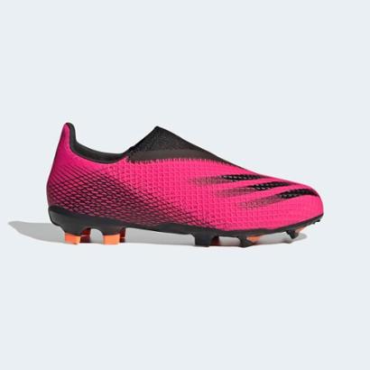 Chuteira Infantil Sem Cadarços X Ghosted.3 Campo - adidas FY7281 - Rosa