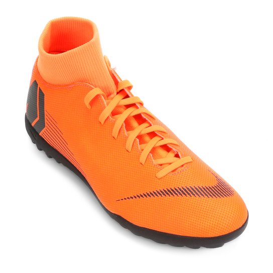 Chuteira Society Nike Mercurial Superfly 6 Club Masculina - Laranja+Preto