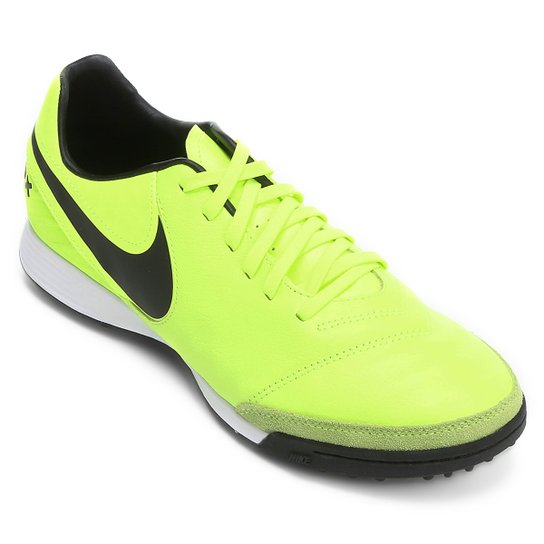 Chuteira Society Nike Tiempo Mystic 5 TF Masculina - Verde claro
