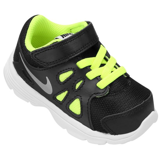 Tênis Nike Revolution 2 TDV Infantil - Preto+Verde Limão
