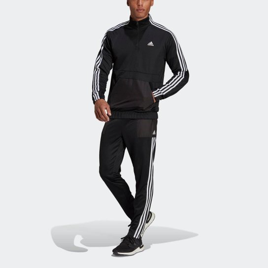 Agasalho Malha Zíper 3/4 AEROREADY Adidas