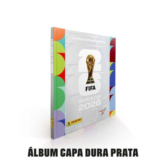 Álbum de Figurinhas Capa Dura Prata Copa do Mundo FIFA 2026 EUA Panini