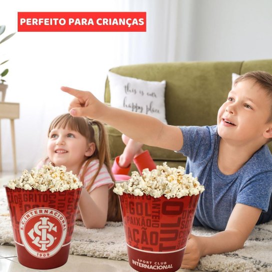 Balde Pipoca Grande Clube Time Escudo Internacional Oficial