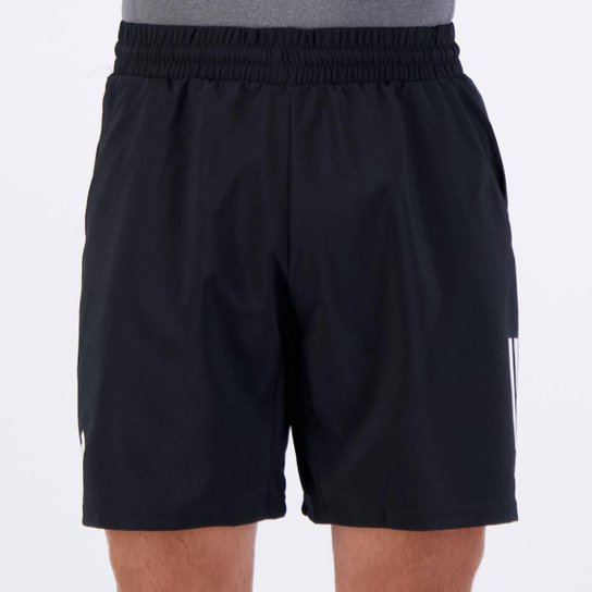 Bermuda Adidas Club 3 Stripes Preta e Branca