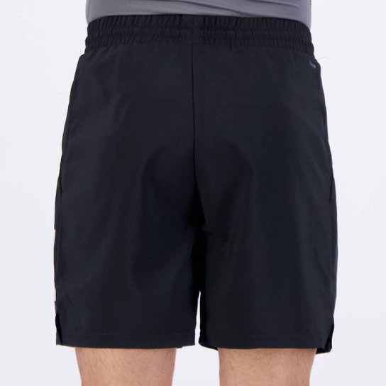 Bermuda Adidas Club 3 Stripes Preta e Branca