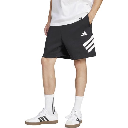 Bermuda Adidas Future Icon 3 Stripes Masculino Preto