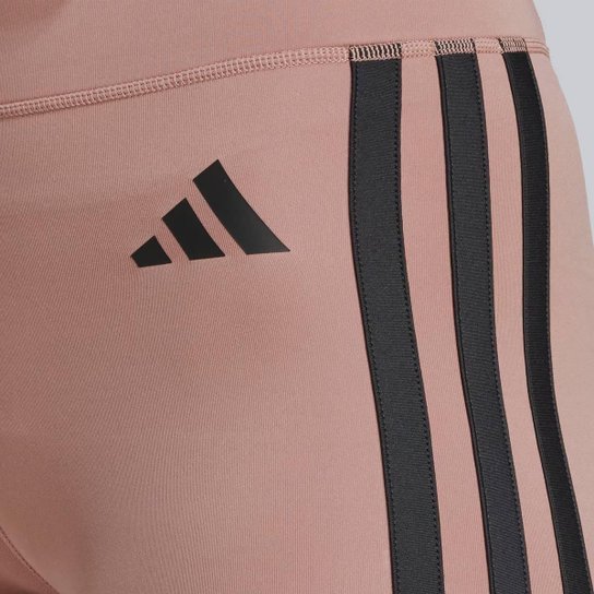 Bermuda Adidas Optime 3 Stripes Feminina Rosê