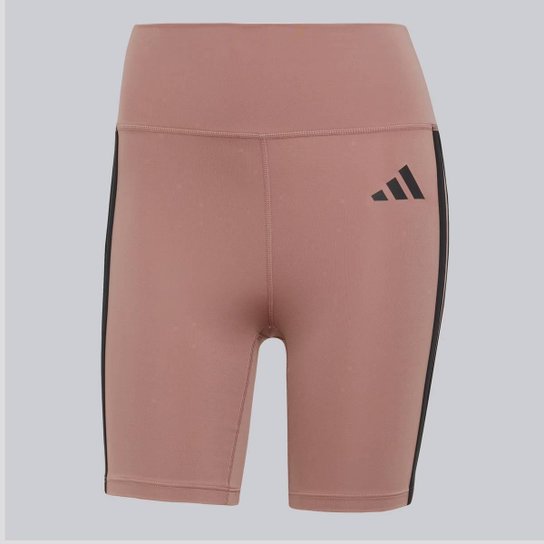 Bermuda Adidas Optime 3 Stripes Feminina Rosê
