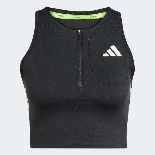 Blusa Adidas Corrida Adizero Com Bolso Para Gel Crop Top Feminina