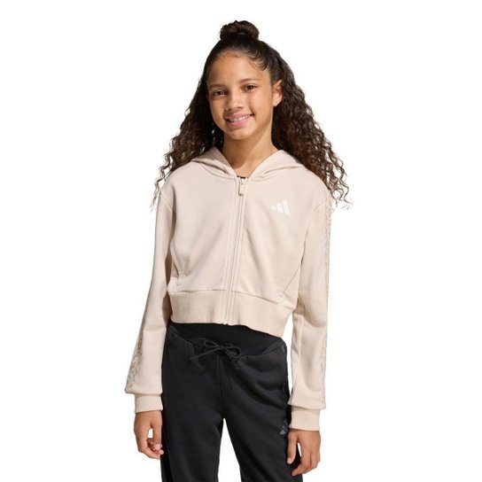 Blusa Infantil Adidas Capuz Frontal Seasonals Animal Fecho Zíper