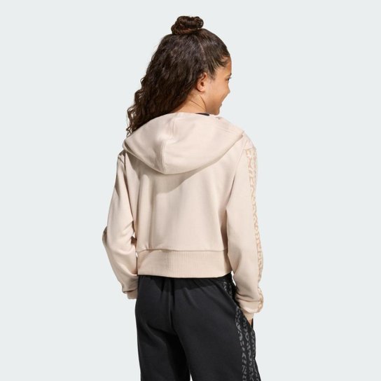 Blusa Infantil Adidas Capuz Frontal Seasonals Animal Fecho Zíper