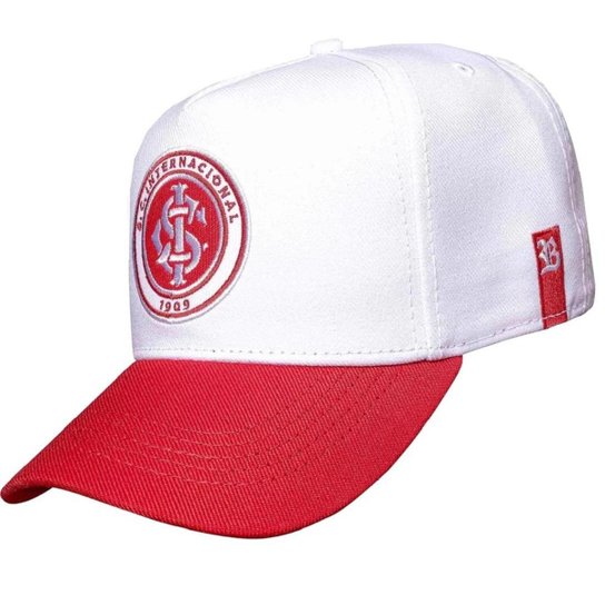 Boné SC Internacional Licenciado BLCK Brasil - Branco + Vermelho