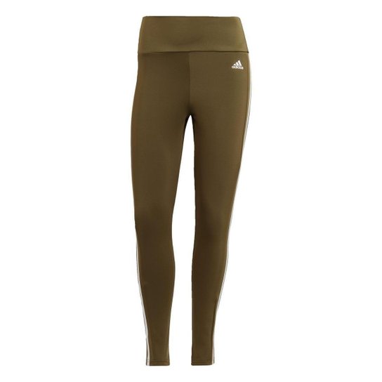 Calça Adidas Esportiva 7/8 Cintura Alta Designed To Move 3Stripes   Feminina