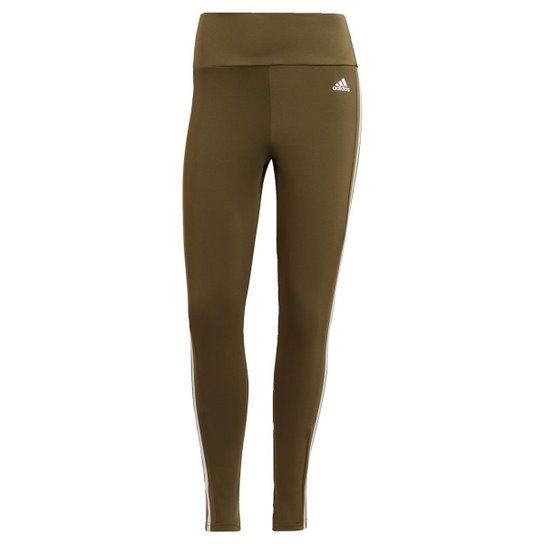 Calça Adidas Esportiva 7/8 Cintura Alta Designed To Move 3Stripes Feminina