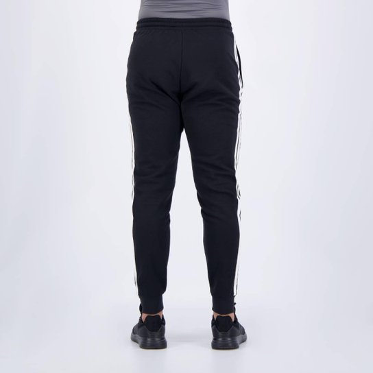 Calça Adidas French Terry 3 Stripes Preta