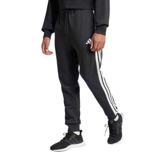 Calça Adidas French Terry Três Listras Masculina - Preto G