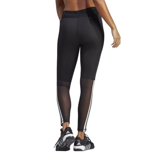 Calça Adidas Legging 7/8 Techfit Hyperglam Feminina - Preto