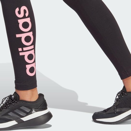 Calça Adidas Legging Cós Alto Essentials Logo Feminina