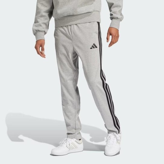 Calça Adidas Moletom Single Jersey 3 Listras Masculina