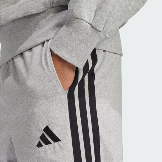 Calça Adidas Moletom Single Jersey 3 Listras Masculina