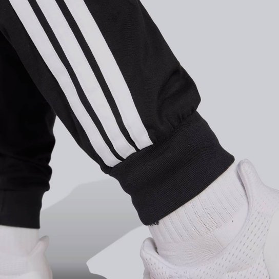 Calça Adidas Single Jersey 3 Stripes Feminina Preta