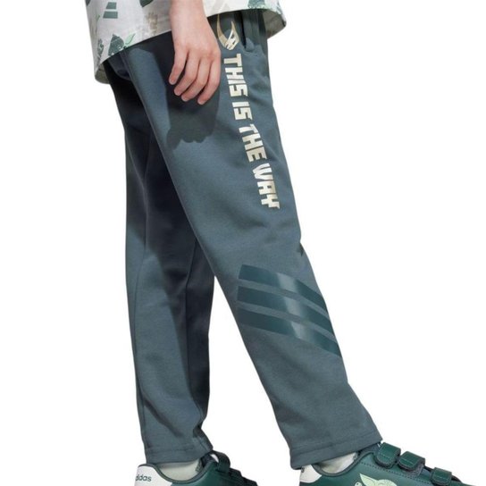 Calça Adidas Star Wars The Mandalorian Infantil - Verde 5-6