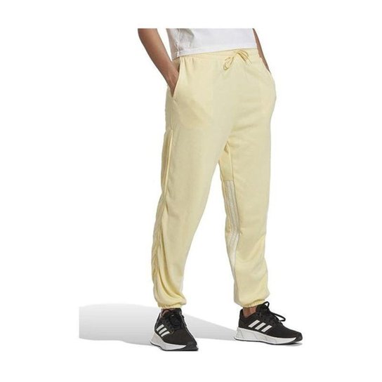 Calça Jogger Adidas Hyperglam 3 Stripes Amarelo P
