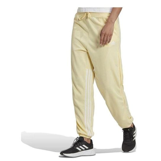 Calça Jogger Adidas Hyperglam 3 Stripes Amarelo P