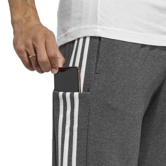 Calça Jogger Adidas Terry Tapered Cuff Masculina - Cinza e Branco 3GG