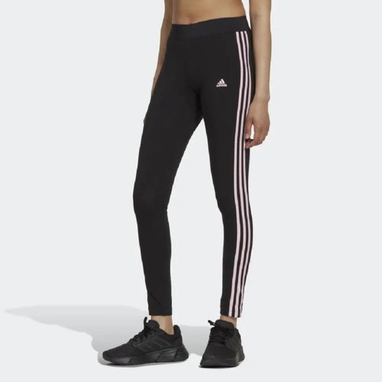 Calça Legging Adidas 3 listras - Preta