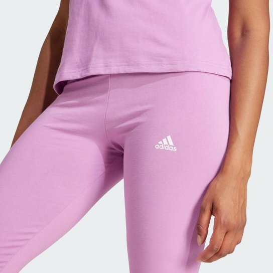 Calça Legging Adidas Cós Alto Essentials Logo Feminina