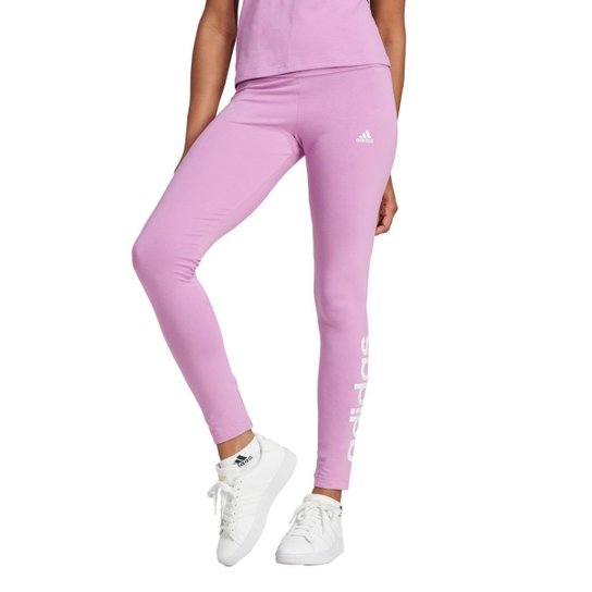 Calça Legging Adidas Cós Alto Essentials Logo Feminina