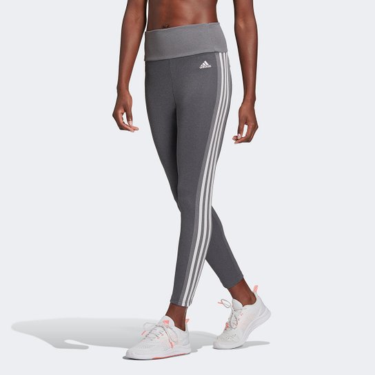 Calça Legging Adidas Essentials 3 Listras Feminina