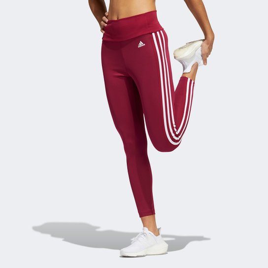 Calça Legging Adidas Essentials 3 Listras Feminina
