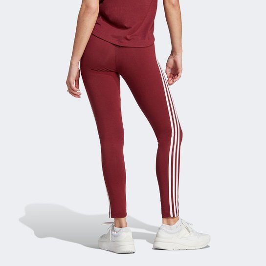 Calça Legging Adidas Essentials 3 Stripes Feminina