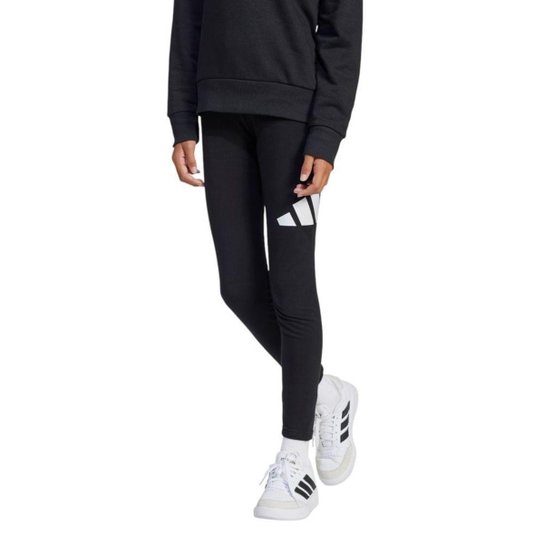 Calça Legging Adidas Essentials Big Logo infantil - Preto 14-15