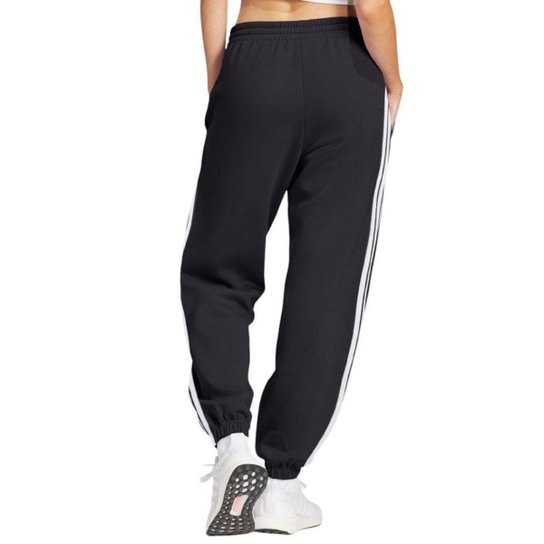 Calça Legging Adidas Essentials French Terry 3 Stripes Feminina - Preto GG