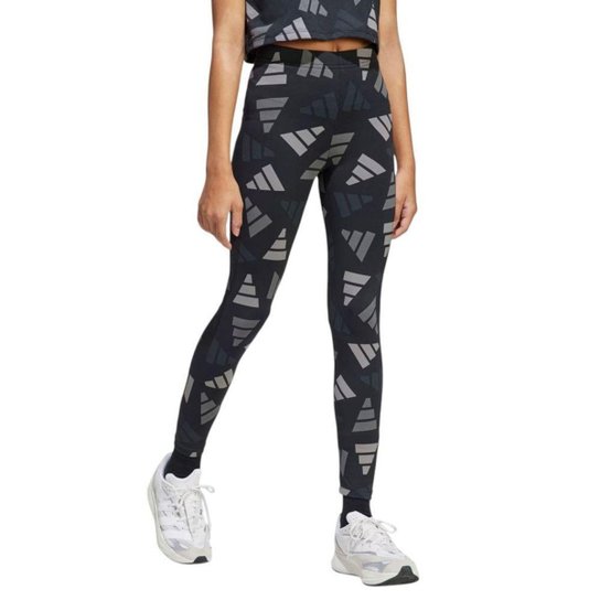 Calça Legging Adidas Essentials Logo Celebration Infantil - Preto 11-12